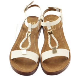 Filippo Ženske sandale wz 104 bijele žuta boja bijela 4