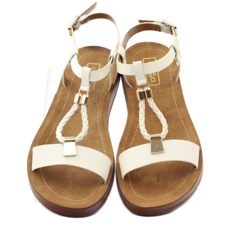 Filippo Ženske sandale wz 104 bijele žuta boja bijela 4