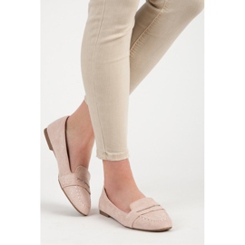 Small Swan Mokasine od antilopa sa sjajem ružičasta 2