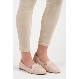 Small Swan Mokasine od antilopa sa sjajem ružičasta 1