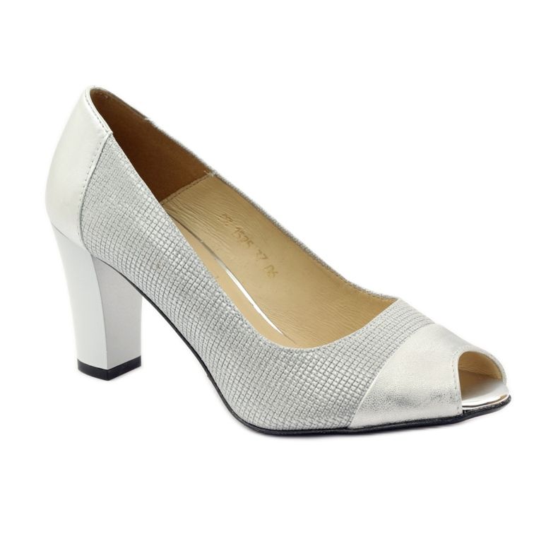 Ženske pumpice Gamis 1525 srebrna siva 1