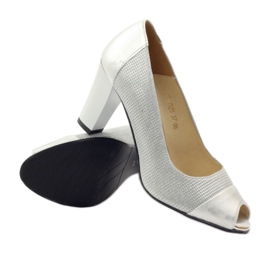 Ženske pumpice Gamis 1525 srebrna siva 3