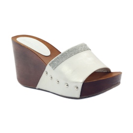 M.Daszyński Daszyński klin papuče s kubnim cirkonijem siva 1