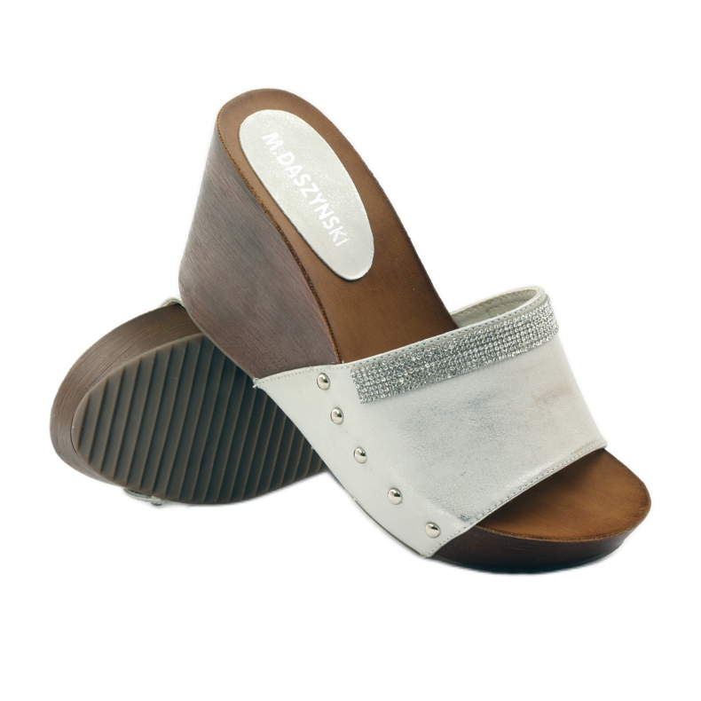 M.Daszyński Daszyński klin papuče s kubnim cirkonijem siva 3