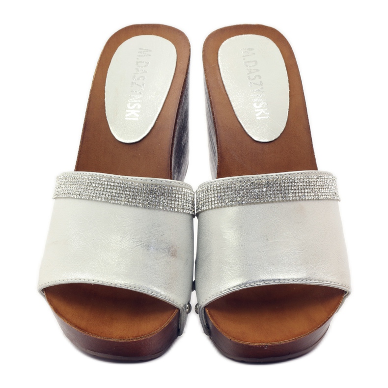 M.Daszyński Daszyński klin papuče s kubnim cirkonijem siva 4