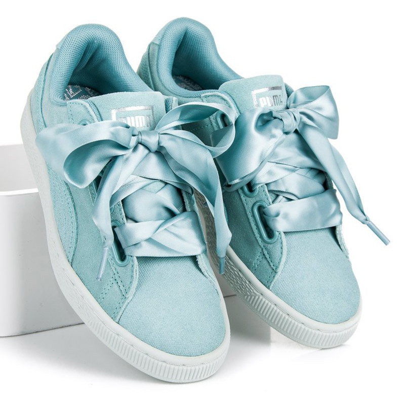 Puma Suede Heart Pebble WN`S plava 1