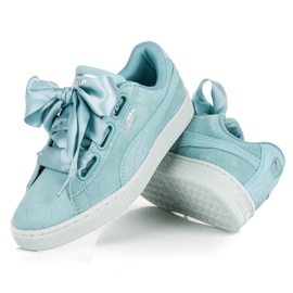 Puma Suede Heart Pebble WN`S plava 2