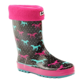 American Club Galoše od čarapa + umetak američkih konja crno zelena ružičasta 1