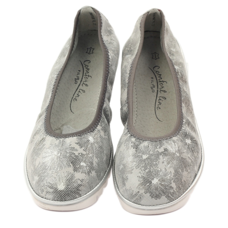 Kožne cipele za ženske mokasine Filippo 046 siva 4