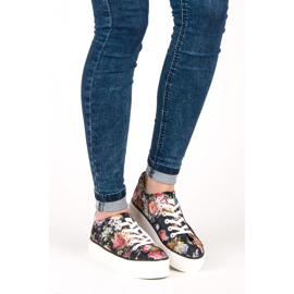 Yes Mile Vezane tenisice s cvijećem višebojan 1