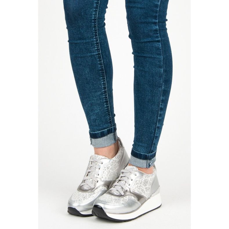 Kylie Sportske cipele sa sjajem siva 1