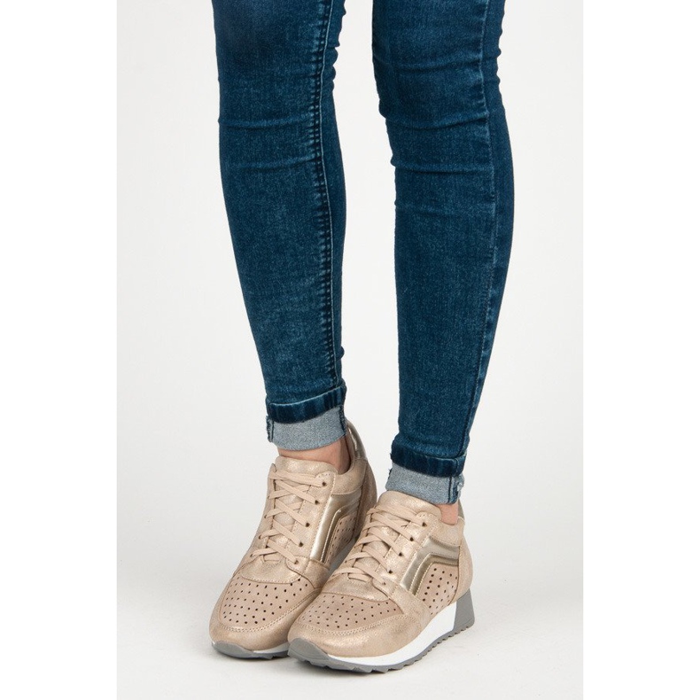 Kylie Modne tenisice na platformi žuta boja 1