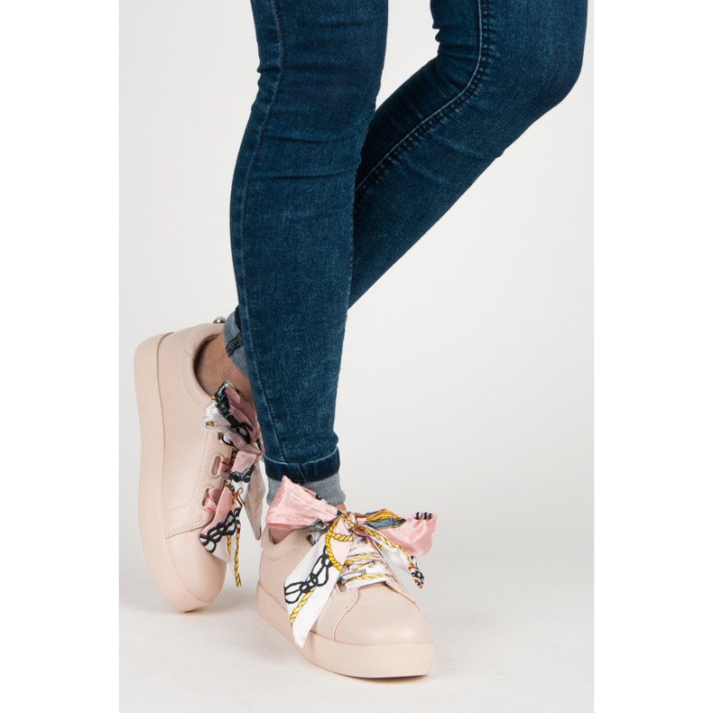 Tenisice Vezane VICES vrpcom ružičasta 2