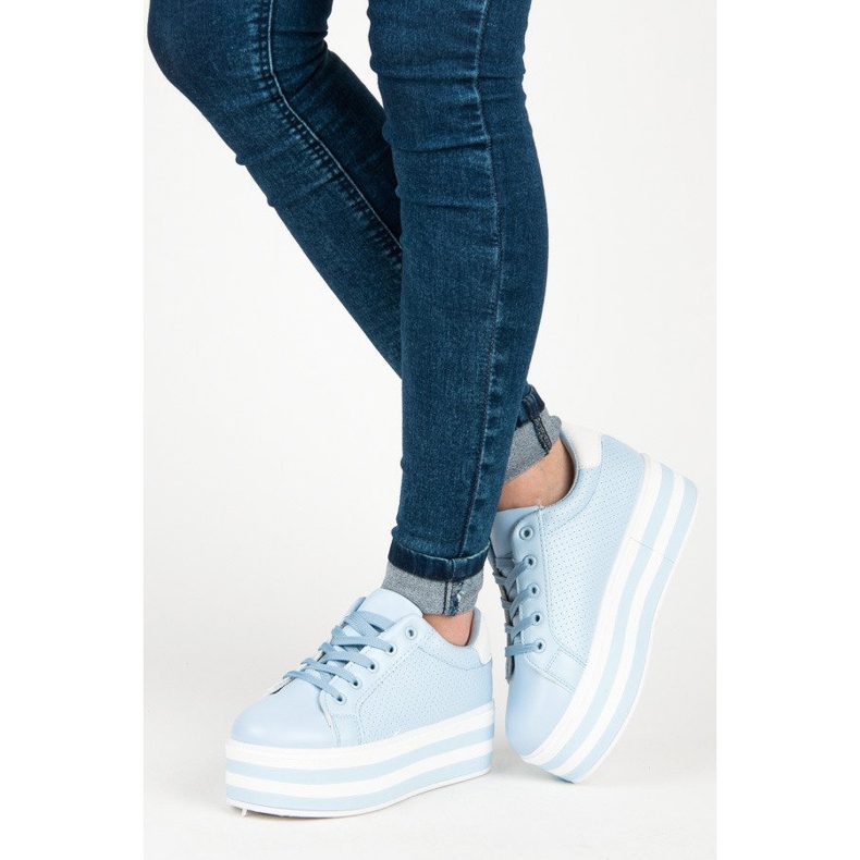 Seastar Tenisice na vezanje na platformi plava 2