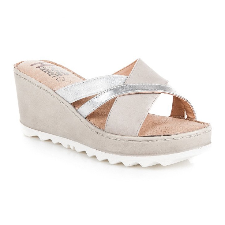 Kylie Klinaste papuče smeđa siva 1