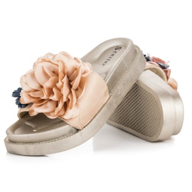 Seastar Cvijeće ženske papuče žuta boja 2