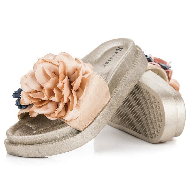 Seastar Cvijeće ženske papuče žuta boja 2