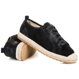 Seastar Espadrile od antilopa na vezanje crna 1