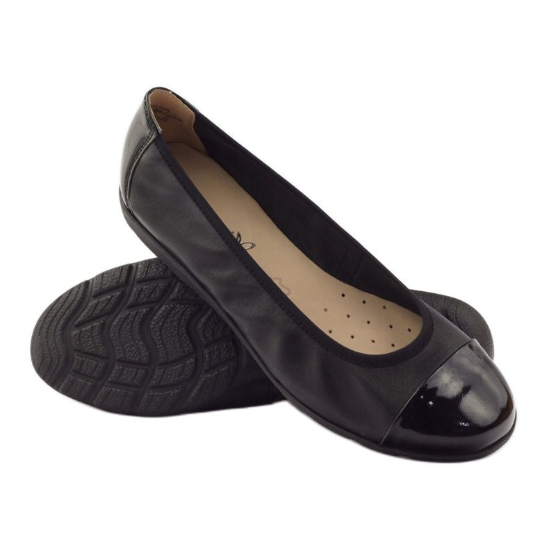 Caprice udobne ženske balerine 9-22152-28 crno s na airu crna 3