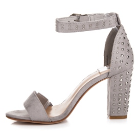 Seastar Sandale od antilopa na stupicu siva 1