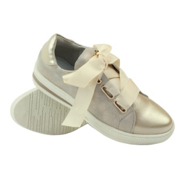 Filippo cipele od puzavog kožnog uloška siva zlatni 3