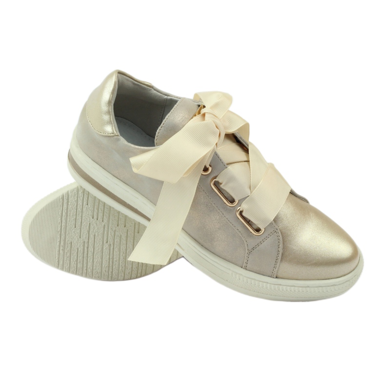 Filippo cipele od puzavog kožnog uloška siva zlatni 3