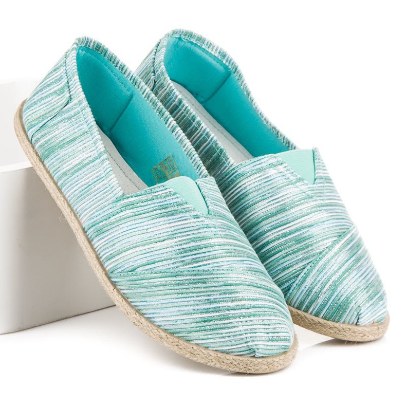Rebraste espadrile zelena 2