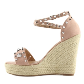 Espadrile na klin roze 100-862SC roze ružičasta 2