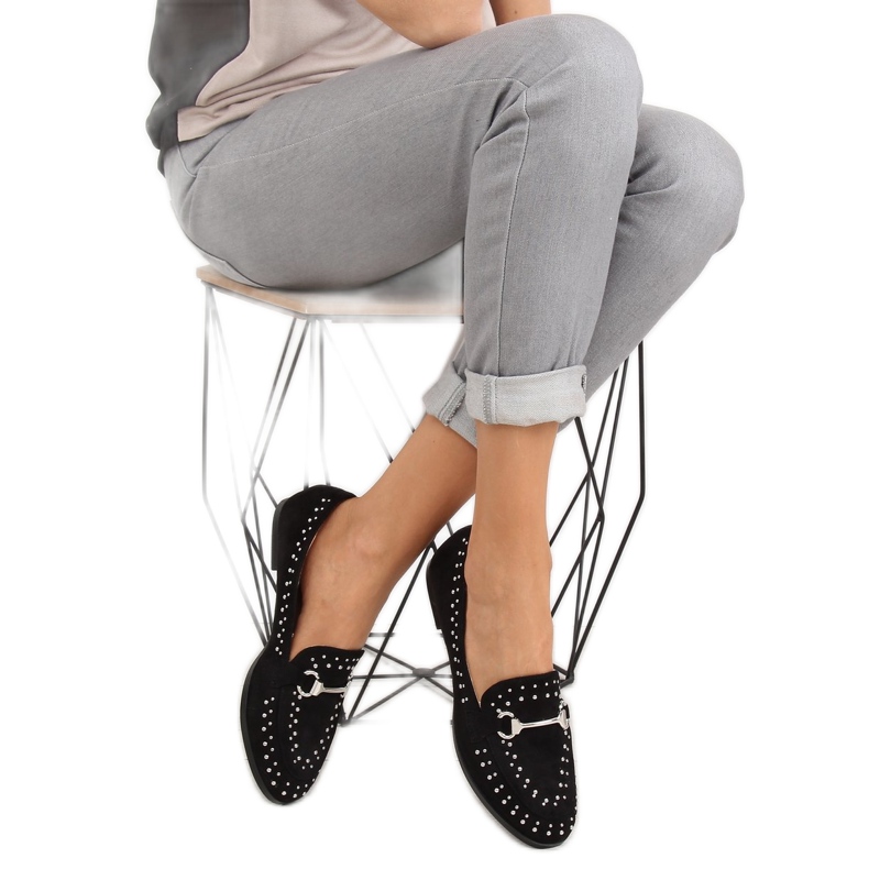 Crne Ženske crne mokasinke G241 Black crna 2