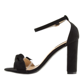 Crne sandale na visoku petu 118-11 crne crno 1