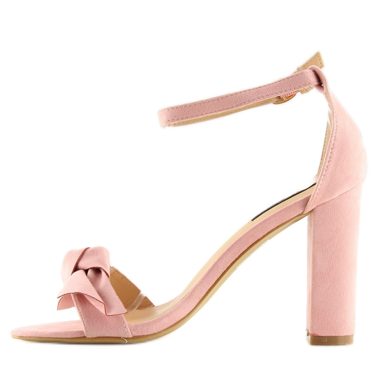 Ružičaste sandale na visoku petu 118-11 roze ružičasta 1