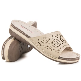 Hasby Ženske ažurne papuče smeđa 1