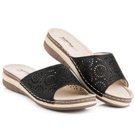 Hasby Ženske ažurne papuče crna 2