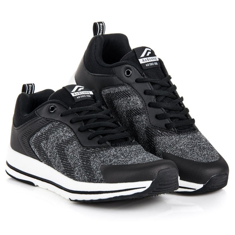 Ax Boxing Vezane sportske cipele crna siva 1