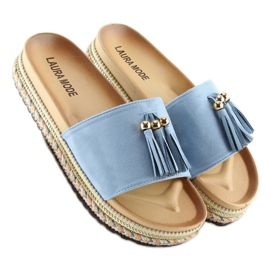 Plave ženske papuče LS-93 LT.BLUE plava 2