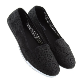 Crni čipkasti slipony MN70 crni crna 1