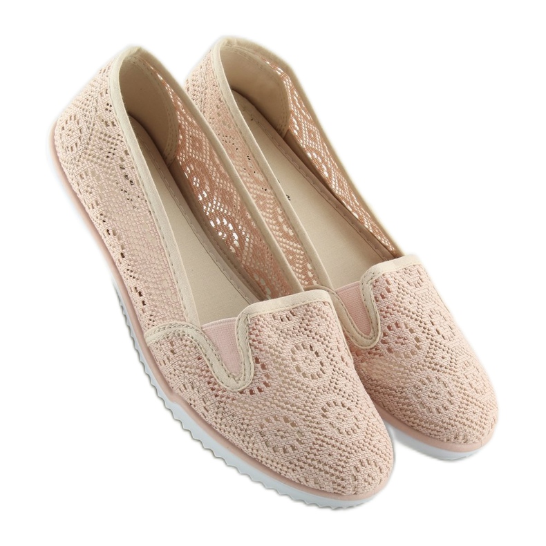 Ružičasti čipkasti slipony MN70 Pink ružičasta 1