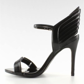 Sandale na iglu sa krilima LT65 Crna crno 2