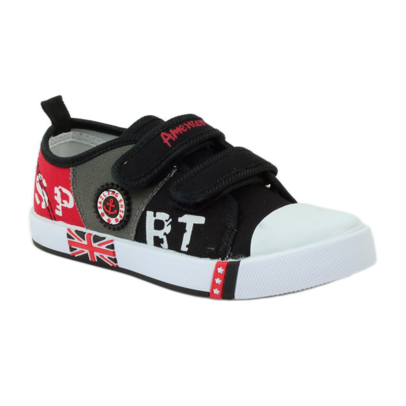 American Club Američke dječje tenisice kožne tenisice crvena siva crno 1