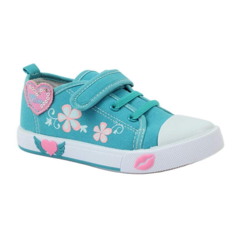 American Club American heart tenisice s kožnim uloškom zelena plava 1