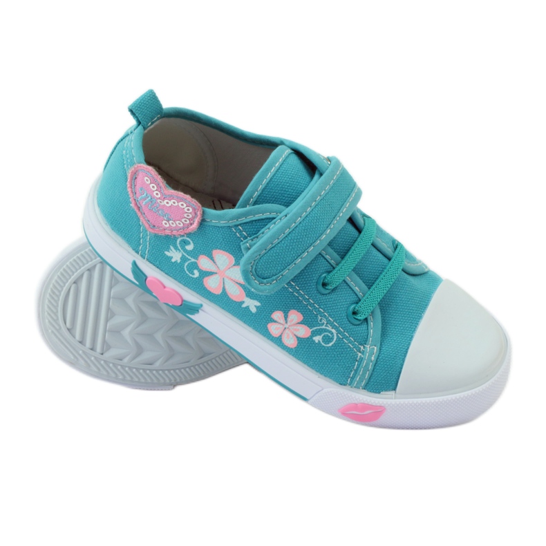 American Club American heart tenisice s kožnim uloškom zelena plava 3