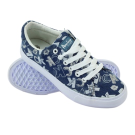 Ženske traper tenisice sa svjetlucavima American clublh18 mornarsko plava 3