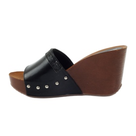 M.Daszyński Daszyński klin papuče s kubnim cirkonijem crna 2