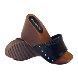 M.Daszyński Daszyński klin papuče s kubnim cirkonijem crno 3