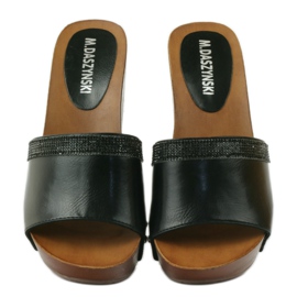 M.Daszyński Daszyński klin papuče s kubnim cirkonijem crna 4