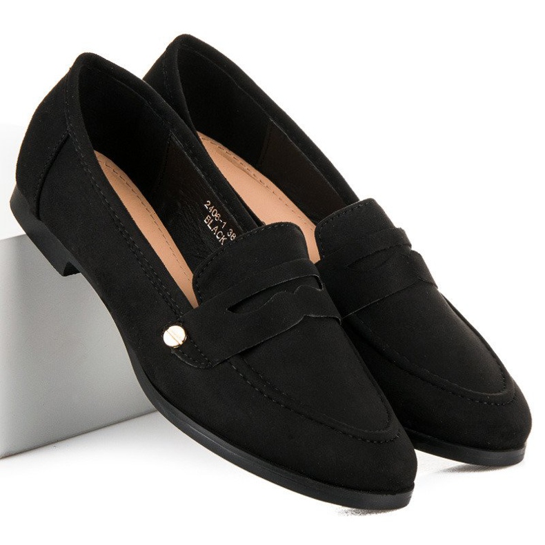 Sweet Shoes Crne slip-on mokasinke crna 2