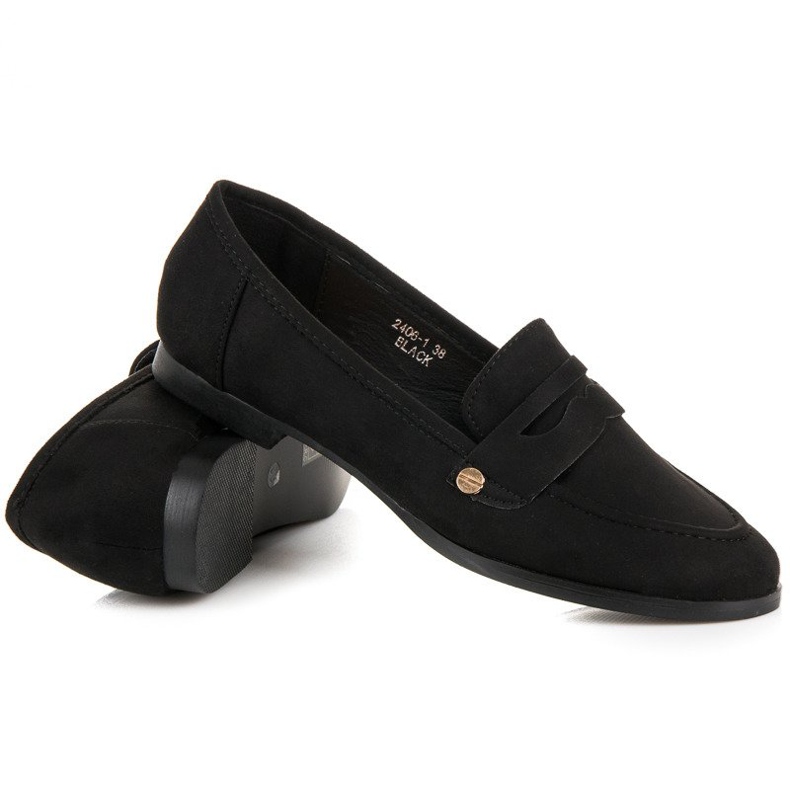 Sweet Shoes Crne slip-on mokasinke crna 1