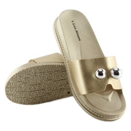 Ženske zlatne papuče 1897 Gold zlatna 2