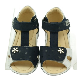 Sandale na čičak Bartuś 138 tamnoplava mornarsko plava siva 4