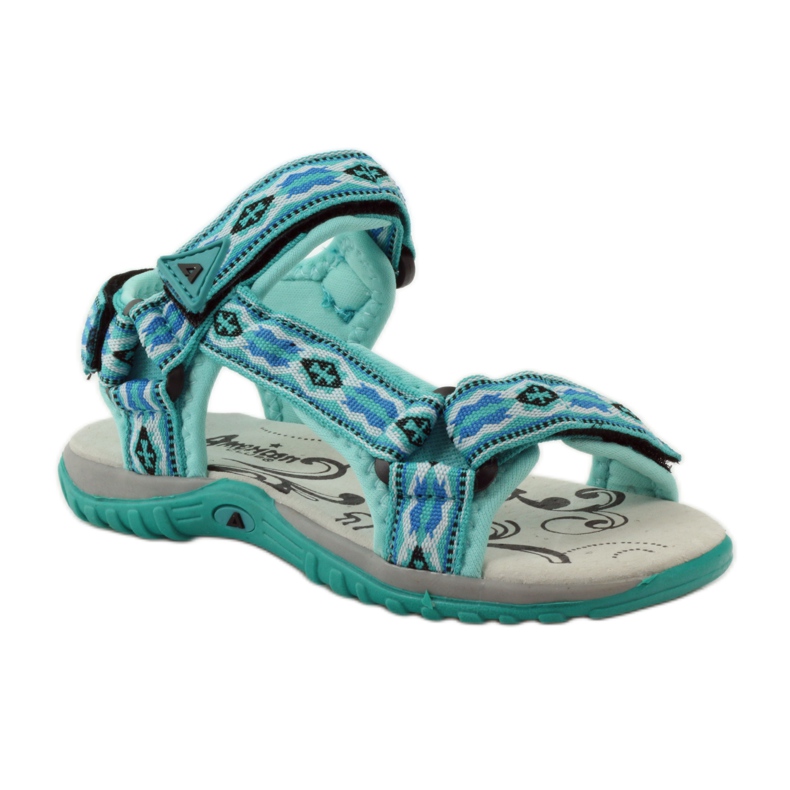 American Club Sandale s američkim kožnim umetkom 5268 raznobojna 1